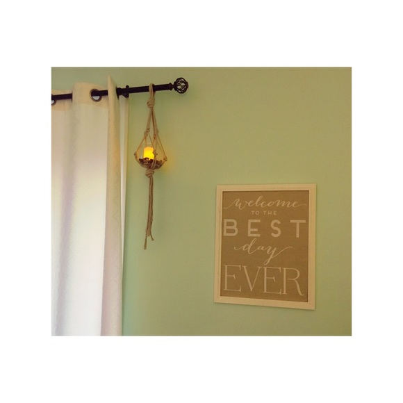 Handmade macramé plant/candle holder. - Picture 2 of 4